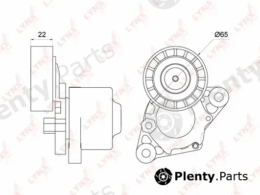 LYNXauto PT-3251 — Belt Tensioner, V-ribbed belt