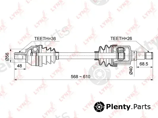 LYNXauto CD-1007 — Drive Shaft
