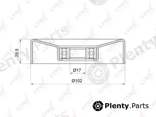 LYNXauto PB-5033 — Tensioner Pulley, V-ribbed belt