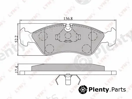 LYNXauto BD-1402 — Brake Pad Set, disc brake