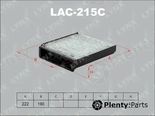 LYNXauto LAC-215C — Filter, cabin air