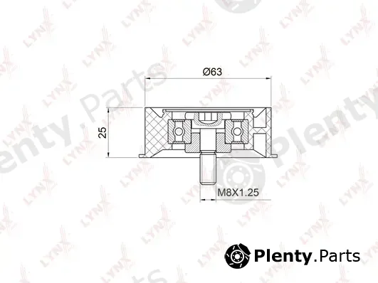 LYNXauto PB-3024 — Deflection/Guide Pulley, timing belt