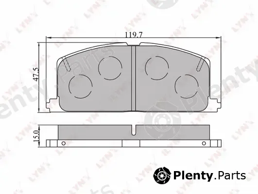 LYNXauto BD-7533 — Brake Pad Set, disc brake