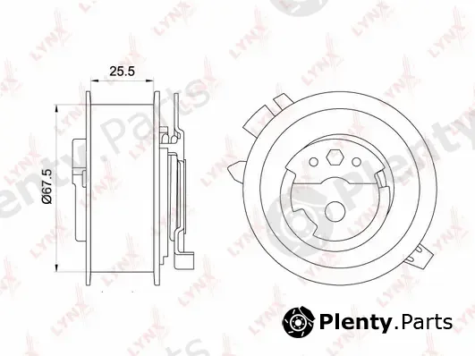 LYNXauto PB-1251 — Tensioner Pulley, timing belt