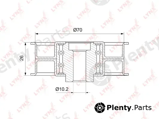 LYNXauto PB-3150 — Deflection/Guide Pulley, timing belt