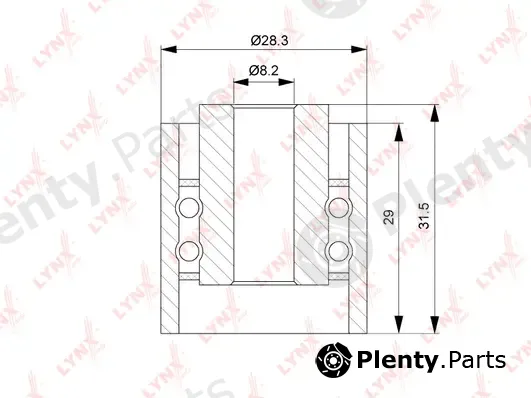 LYNXauto PB-3079 — Deflection/Guide Pulley, timing belt