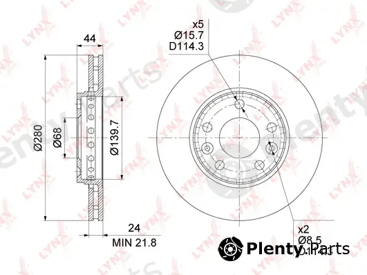 LYNXauto BN-1415 — Brake Disc