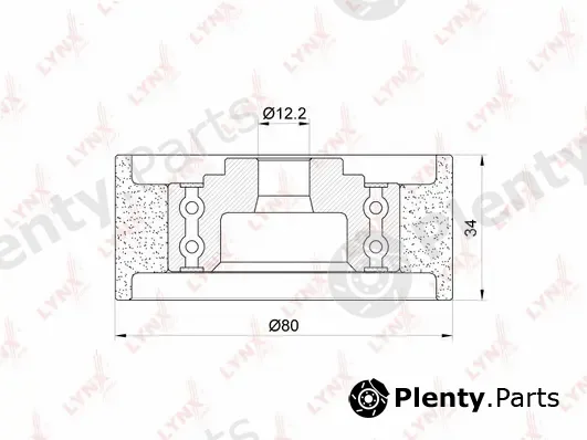 LYNXauto PB-3144 — Deflection/Guide Pulley, timing belt