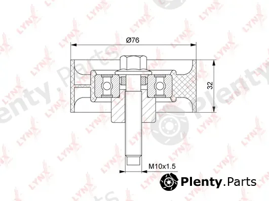 LYNXauto PB-3142 — Deflection/Guide Pulley, timing belt