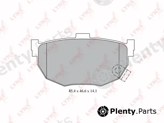 LYNXauto BD-3612 — Brake Pad Set, disc brake