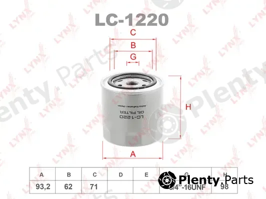 LYNXauto LC-1220 — Oil Filter