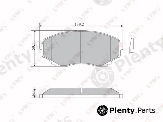 LYNXauto BD-5113 — Brake Pad Set, disc brake