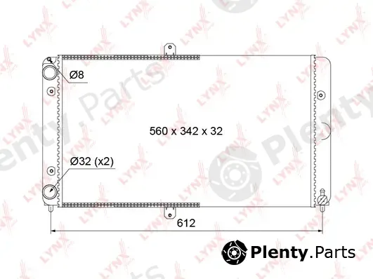 LYNXauto RM-1138 — Radiator, engine cooling