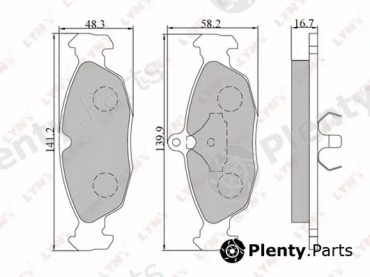 LYNXauto BD-5903 — Brake Pad Set, disc brake