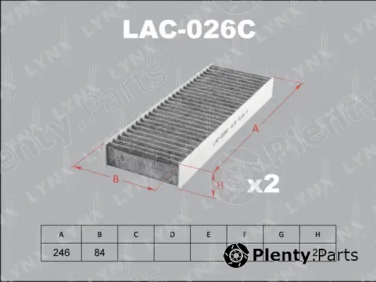 LYNXauto LAC-026C — Filter, cabin air