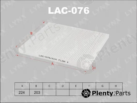 LYNXauto LAC-076 — Filter, cabin air
