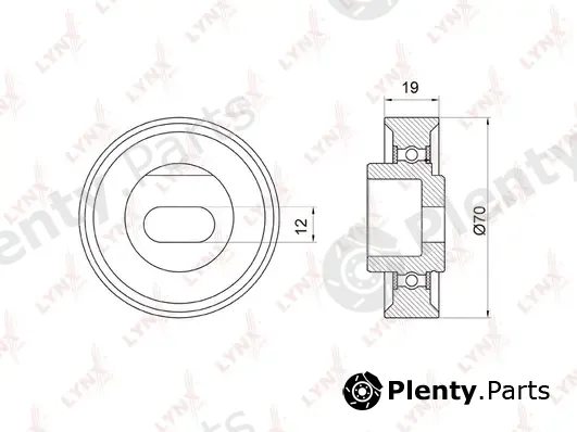 LYNXauto PB-1022 — Tensioner Pulley, timing belt