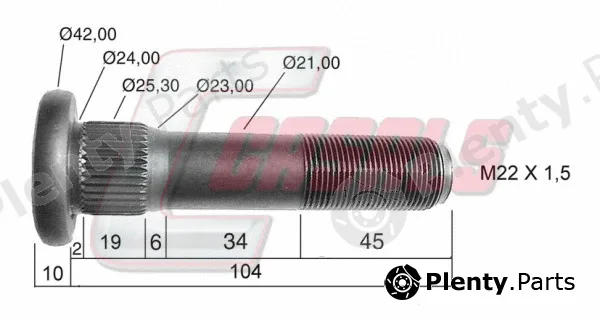 Casals 21130 — Wheel Stud