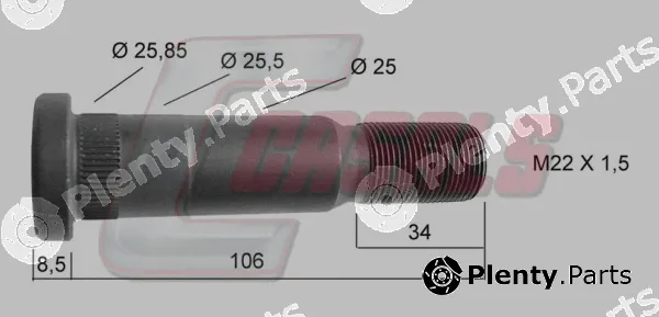 Casals 21105 — Wheel Stud
