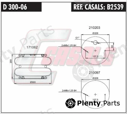 Casals B2539 — Bellow, air suspension