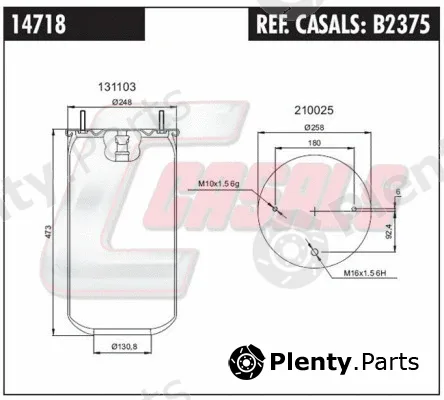Casals B2375 — Bellow, air suspension