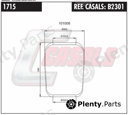 Casals B2301 — Bellow, air suspension