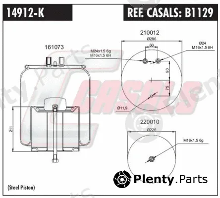 Casals B1129 — Bellow, air suspension
