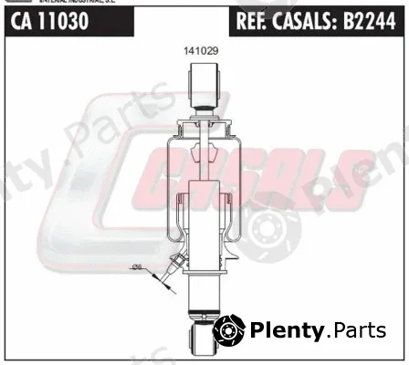 Casals B2244 — Shock Absorber, driver cab suspension