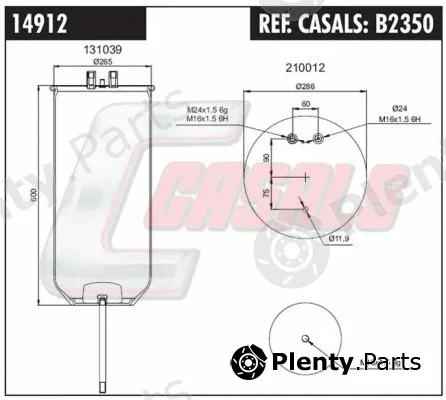 Casals B2350 — Bellow, air suspension