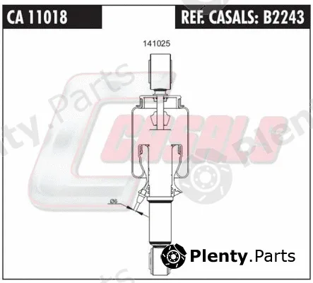 Casals B2243 — Shock Absorber, driver cab suspension