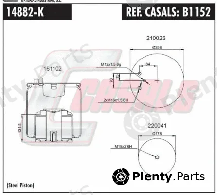 Casals B1152 — Bellow, air suspension