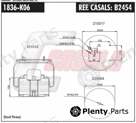 Casals B2454 — Bellow, air suspension
