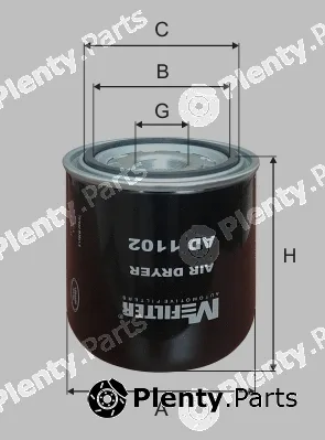 Mfilter AD1102 — Air Dryer Cartridge, compressed-air system