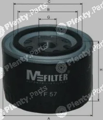 Mfilter TF57 — Oil Filter