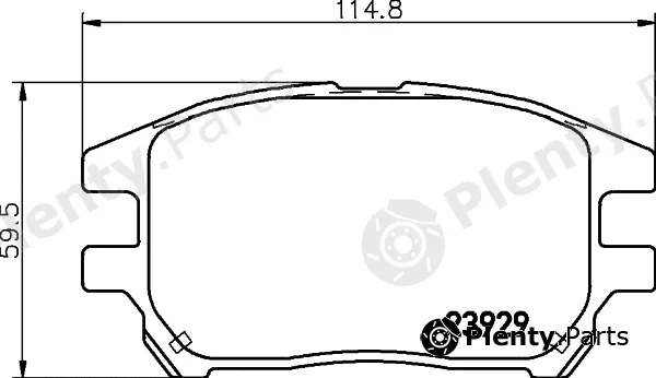 Hella Pagid 8DB355028-061 — Brake Pad Set, disc brake NAO