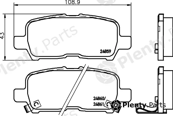 Hella Pagid 8DB355023-621 — Brake Pad Set, disc brake