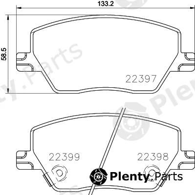 Hella Pagid 8DB355025-111 — Brake Pad Set, disc brake