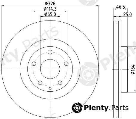 Hella Pagid 8DD355134-771 — Brake Disc PRO High Carbon