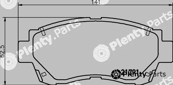 Hella Pagid 8DB355027-311 — Brake Pad Set, disc brake NAO