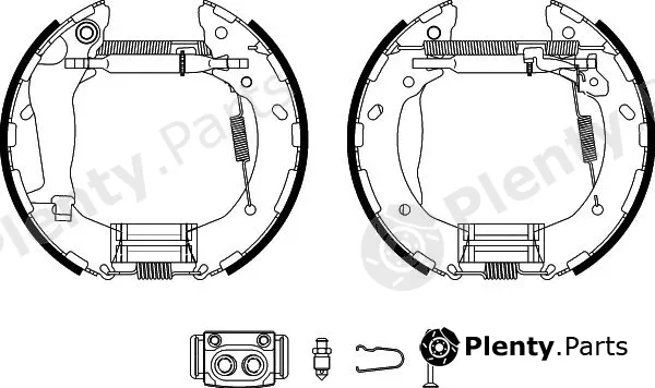 Hella Pagid 8DB355022-551 — Brake Shoe Set Shoe Kit Pro