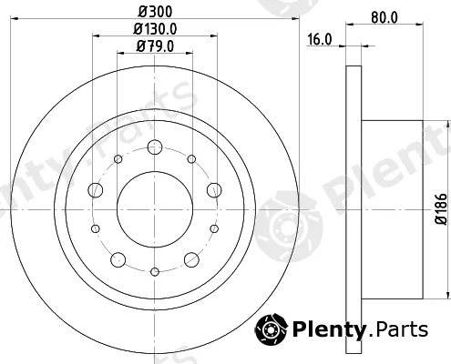 Hella Pagid 8DD355113-731 — Brake Disc