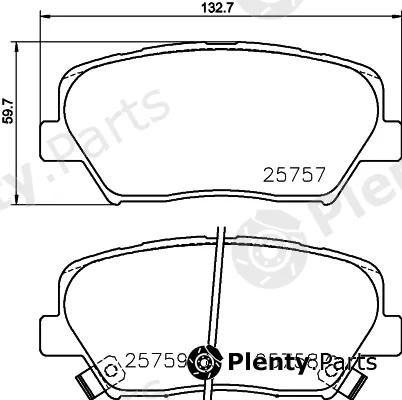 Hella Pagid 8DB355030-511 — Brake Pad Set, disc brake NAO
