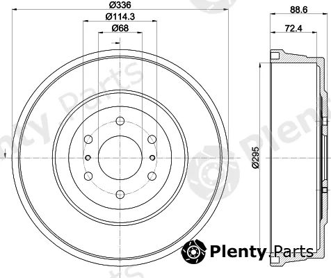 Hella Pagid 8DT355303-331 — Brake Drum