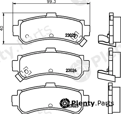 Hella Pagid 8DB355029-381 — Brake Pad Set, disc brake NAO