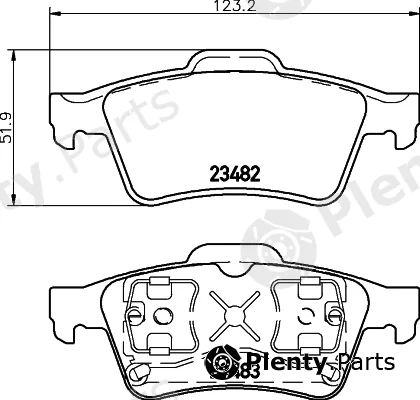 Hella Pagid 8DB355029-601 — Brake Pad Set, disc brake NAO