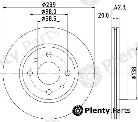 Hella Pagid 8DD355107-981 — Brake Disc