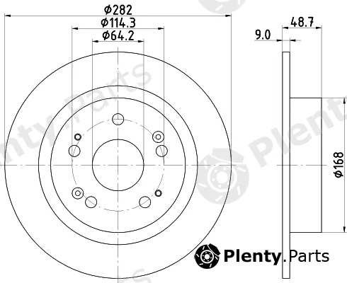 Hella Pagid 8DD355116-521 — Brake Disc