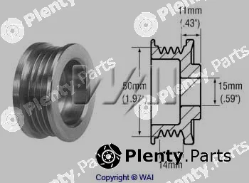 WAI 24-82264 — Alternator Freewheel Clutch