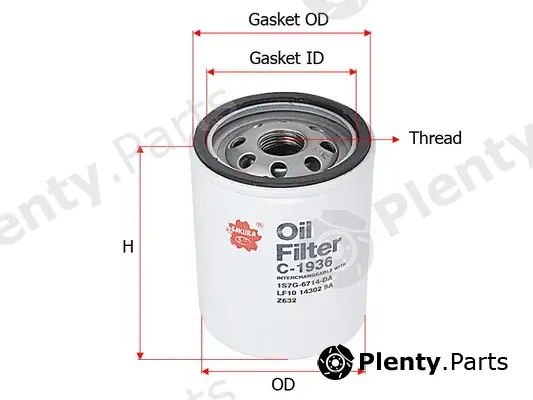 SAKURA Automotive C-1936 — Oil Filter