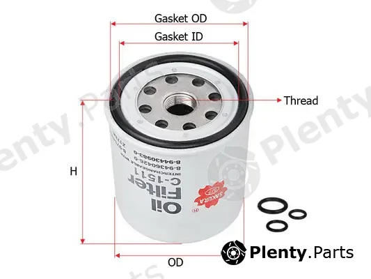 SAKURA Automotive C-1511 — Oil Filter